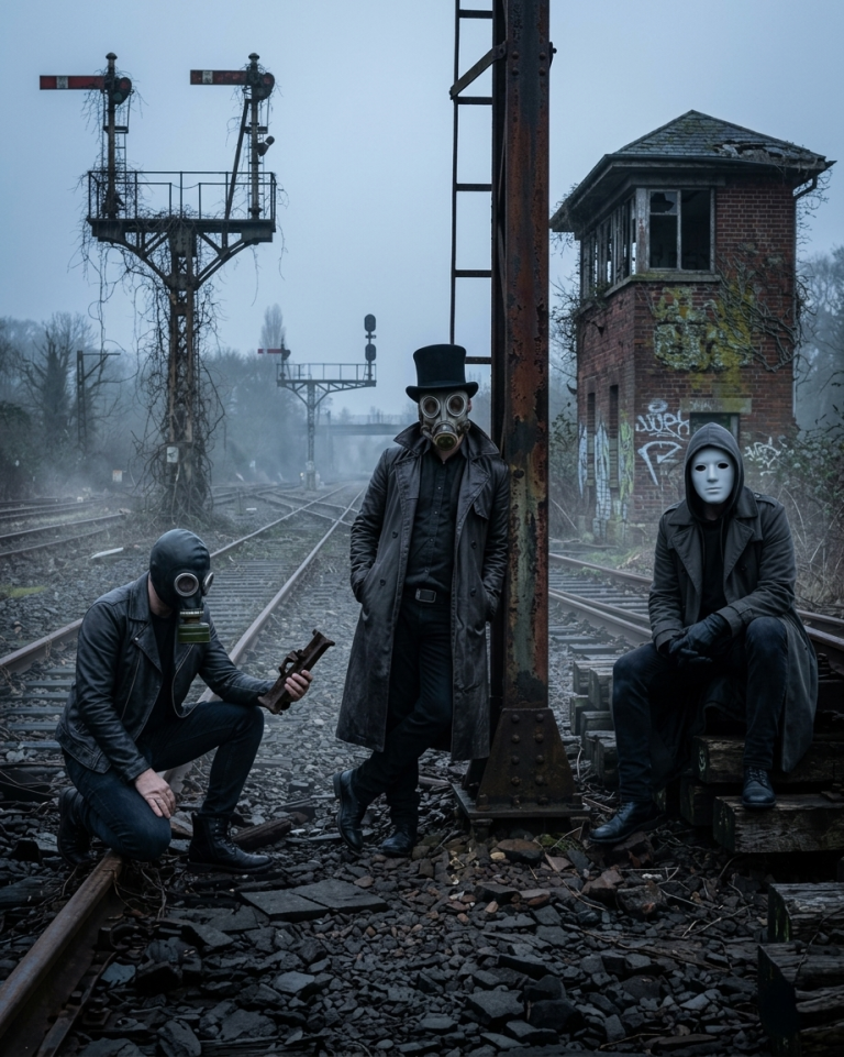 system machine industrial band train tracks